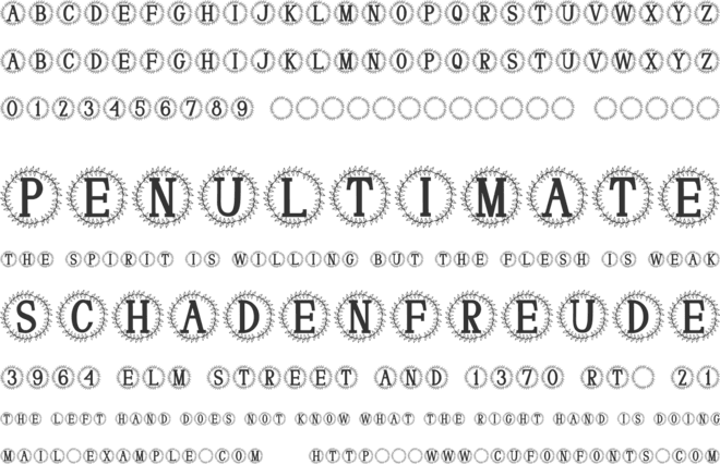 Edelvine Crest Monogram font preview