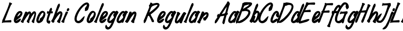 Lemothi Colegan Regular font