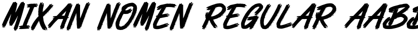Mixan Nomen Regular font
