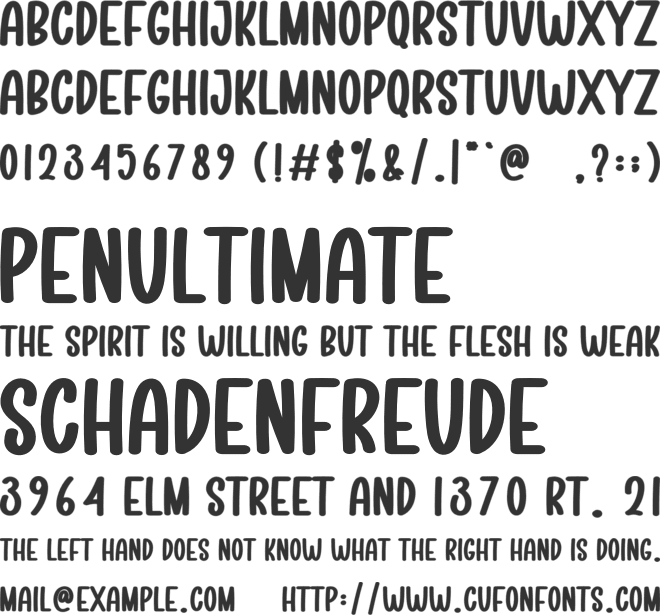 Simple Planner font preview