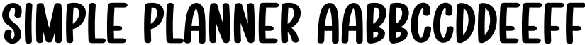 Simple Planner font