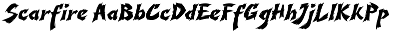 Scarfire font