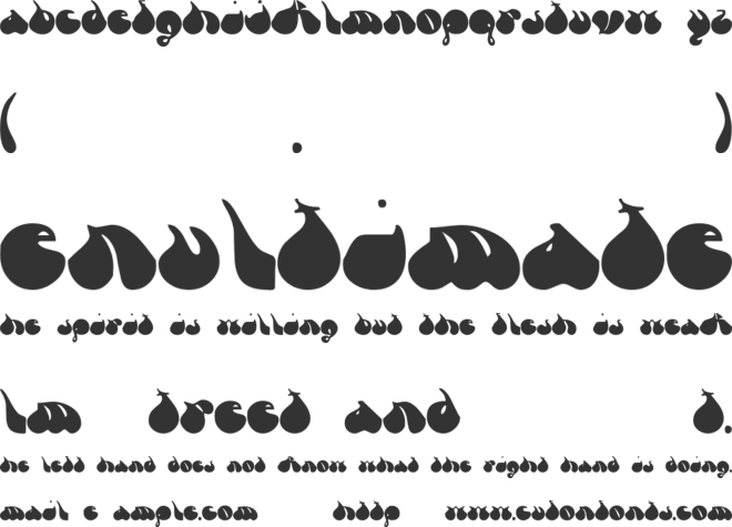 FSO Revenge of Zany font preview