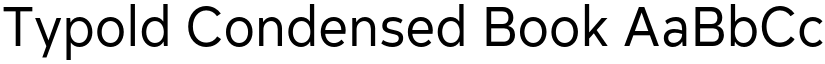 Typold Condensed Book font