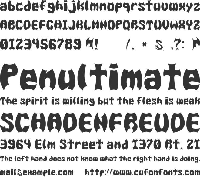 BAT MEN__G font preview