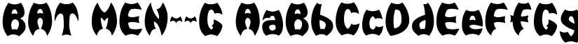 BAT MEN__G font