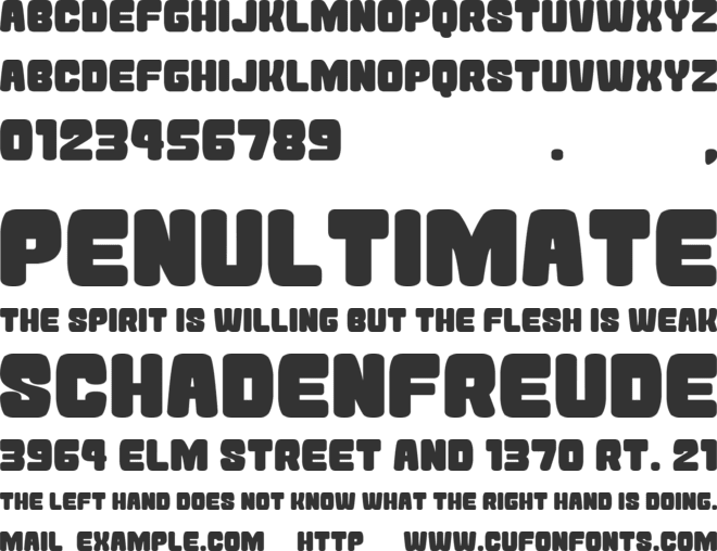 Atama Simple font preview