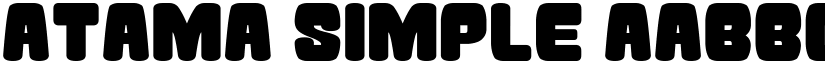 Atama Simple font