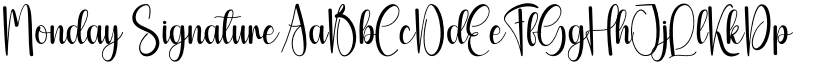 Monday Signature font