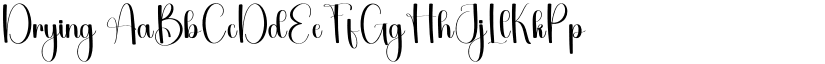 Drying font