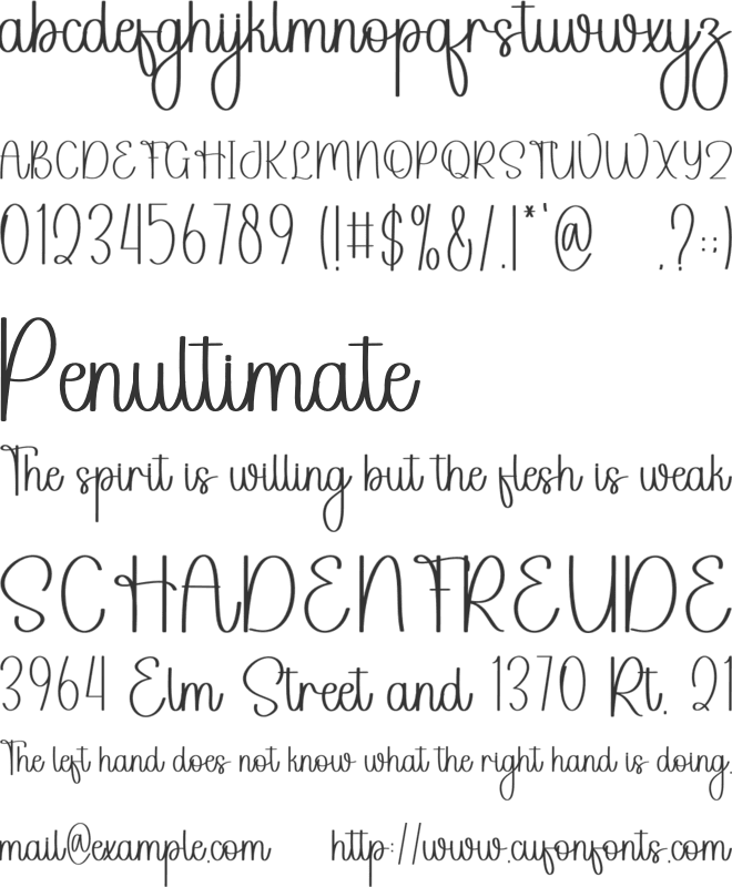 Honey Butter font preview