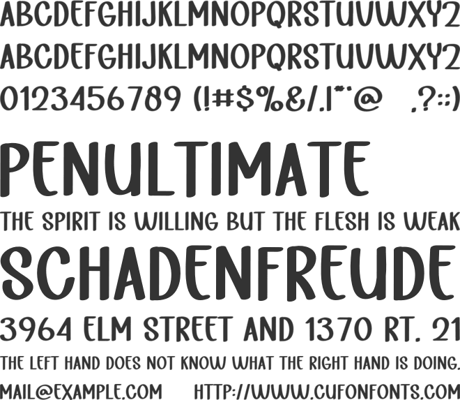 Dark Choco font preview