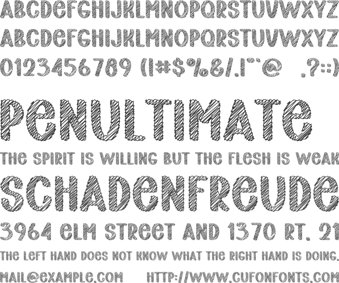 White Chalk font preview