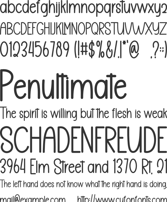 Happines Christmas font preview