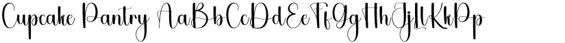 Cupcake Pantry font
