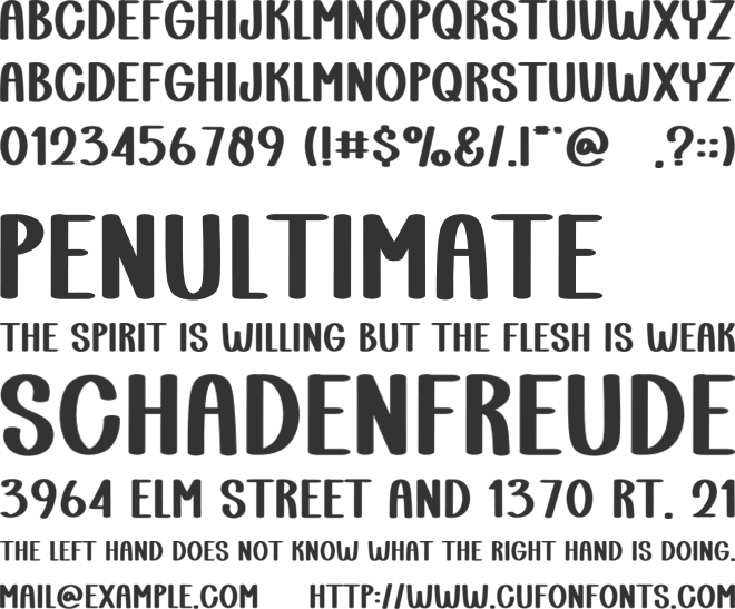Mother Graduation font preview