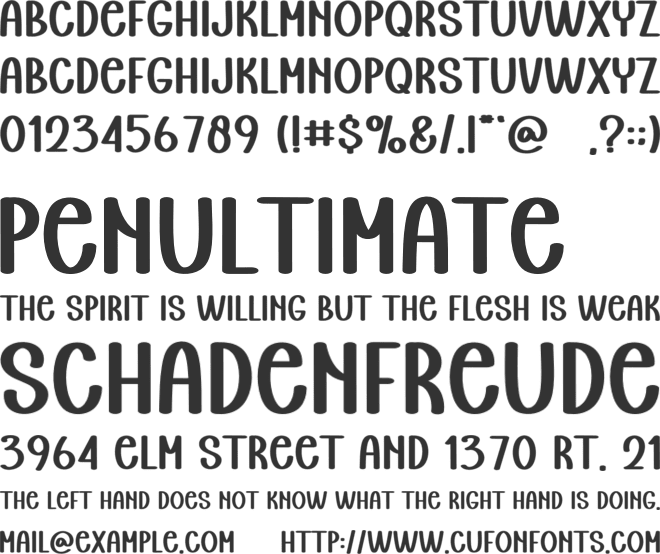 White Princess font preview