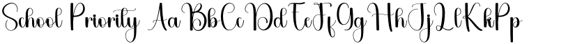 School Priority font