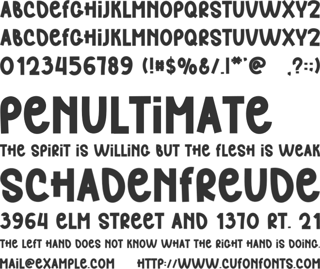 Daddy Bunny font preview