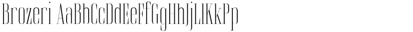 Brozeri font