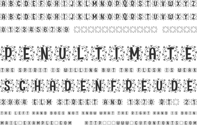 Luminara Monogram font preview