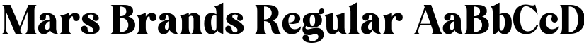 Mars Brands Regular font