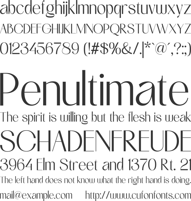 Roseblue font preview