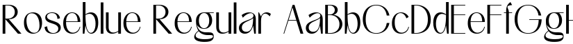 Roseblue Regular font