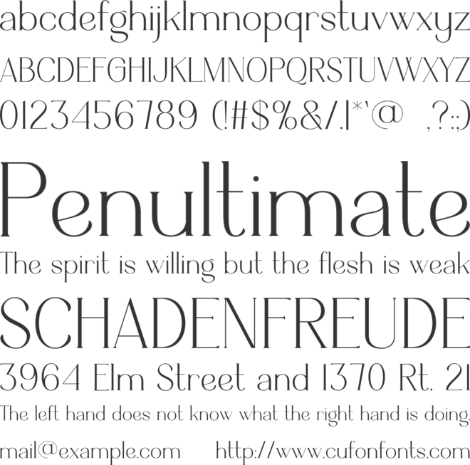 CERAGLOW font preview