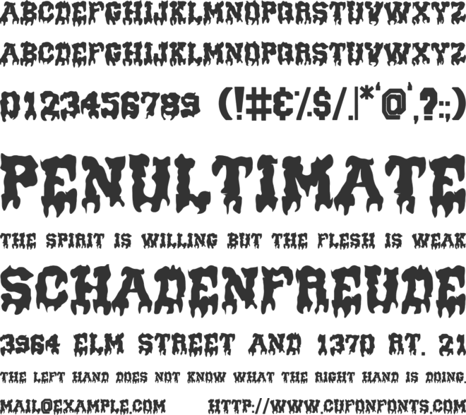 Scholar Block Spooky font preview