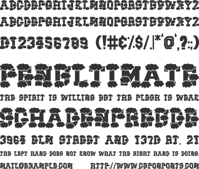 Scholar Block Christmas font preview