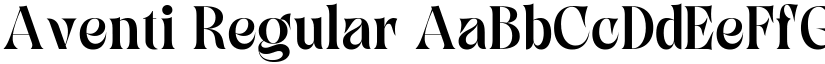Aventi Regular font