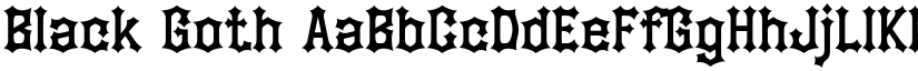 Black Goth font