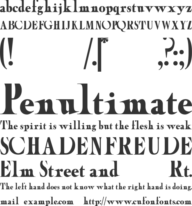 ORGECTA font preview