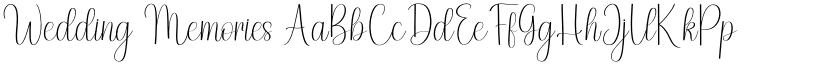 Wedding Memories font