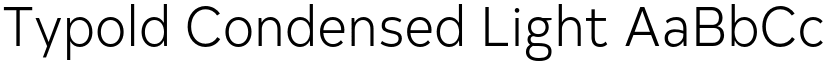 Typold Condensed Light font
