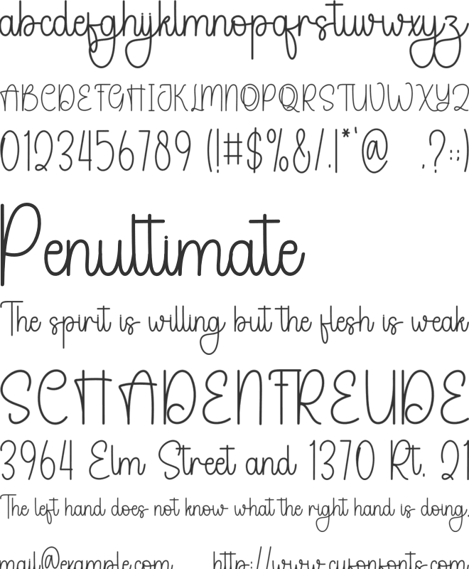 Autumnday font preview