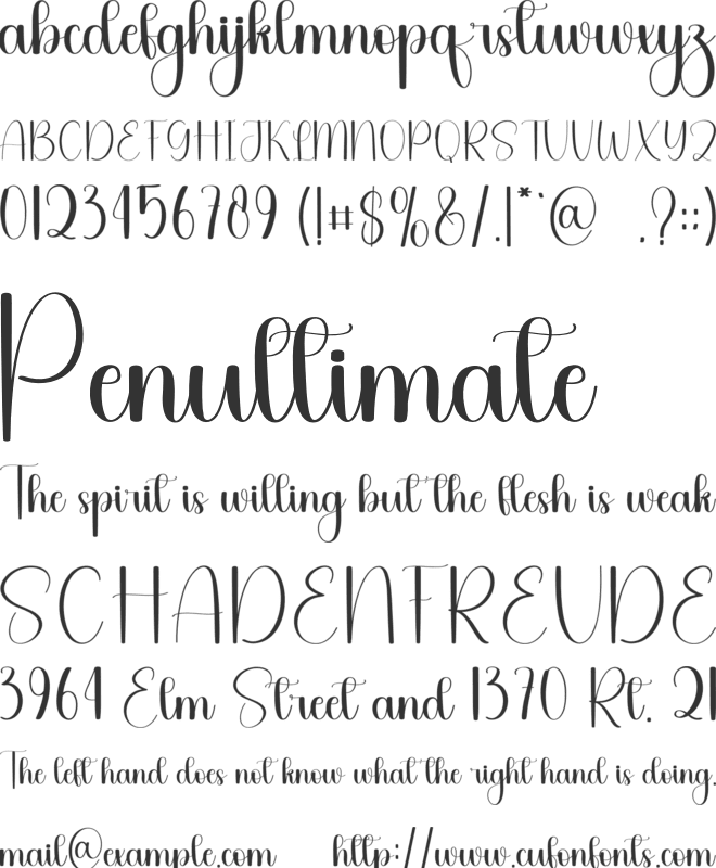 Handsome People font preview