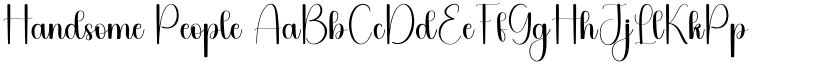 Handsome People font