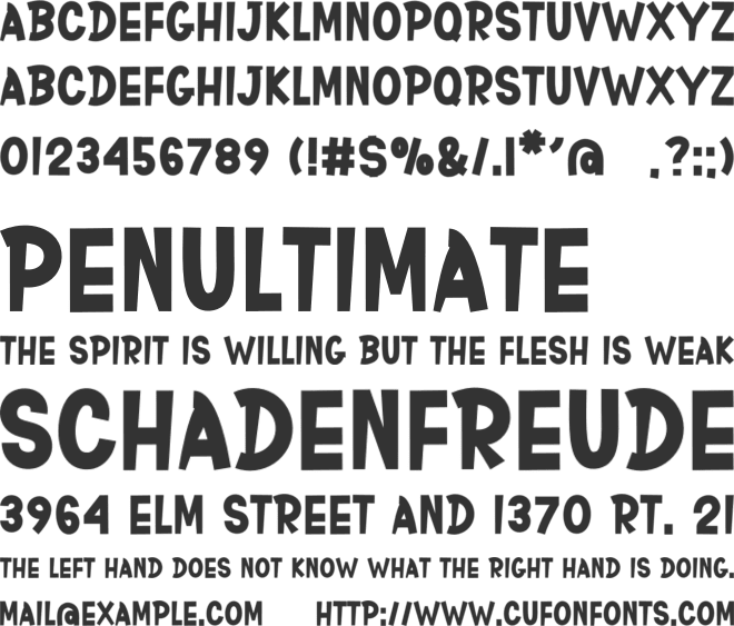Big Adventure font preview