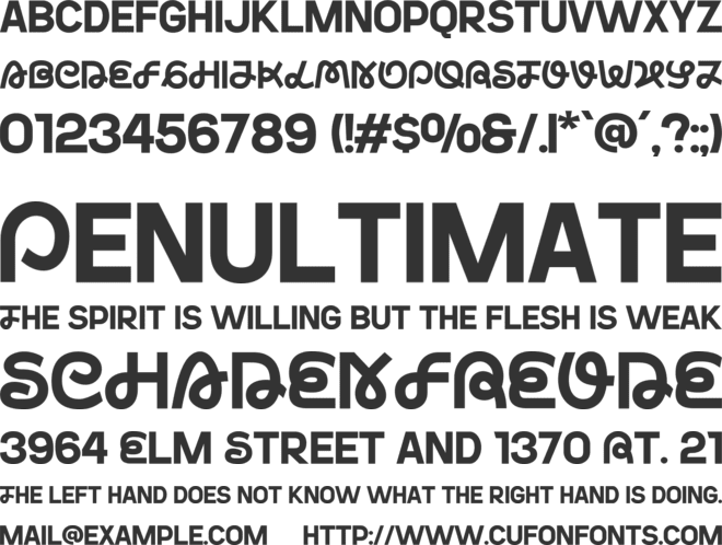 Mirabel font preview