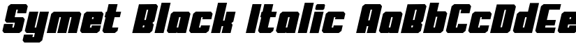 Symet Black Italic font