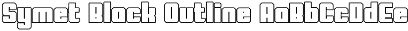 Symet Black Outline font