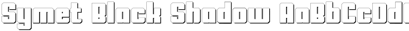 Symet Black Shadow font