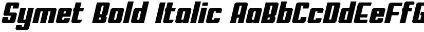 Symet Bold Italic font