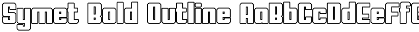Symet Bold Outline font