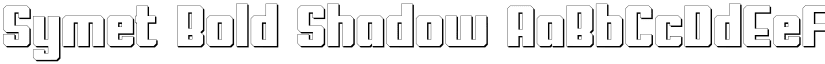 Symet Bold Shadow font