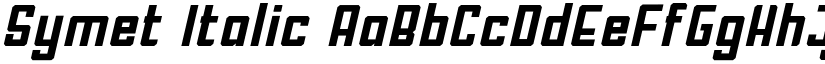 Symet Italic font