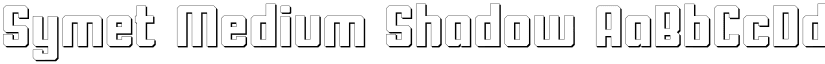 Symet Medium Shadow font