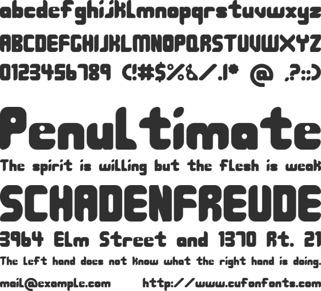 208 font preview